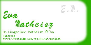 eva matheisz business card